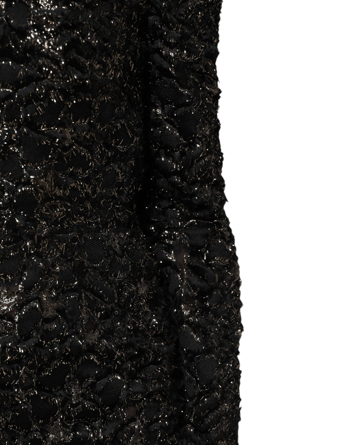 Dolce &amp; Gabbana – Schwarzes Etuikleid aus Bouclé-Tweed mit Pailletten