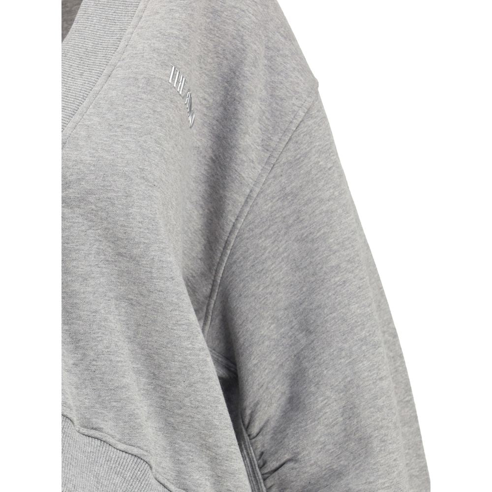 The Attico Gray Cotton Sweatshirt
