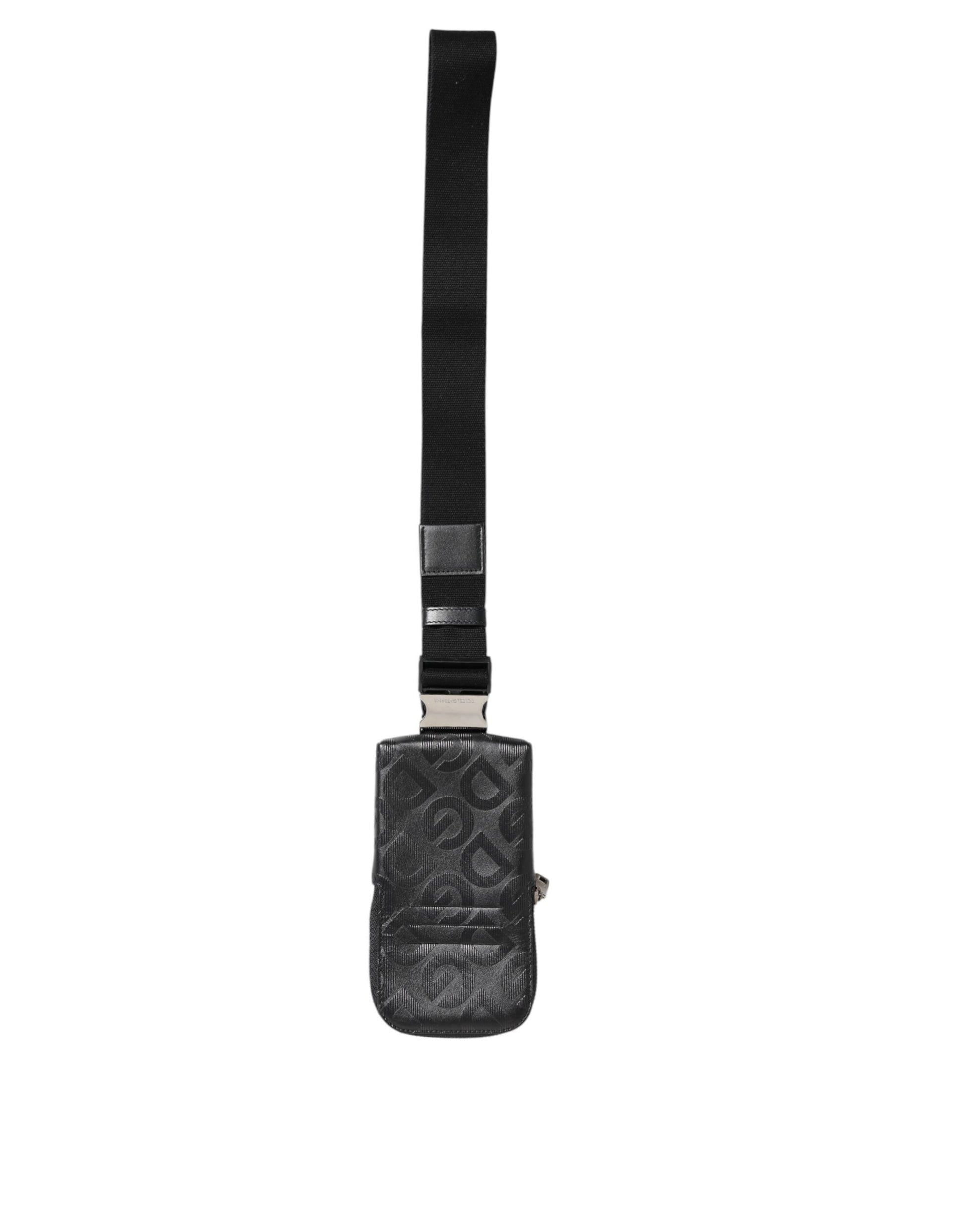 Dolce & Gabbana Gray DG Logo Mania Purse Phone Belt Waist Men Borse Bag