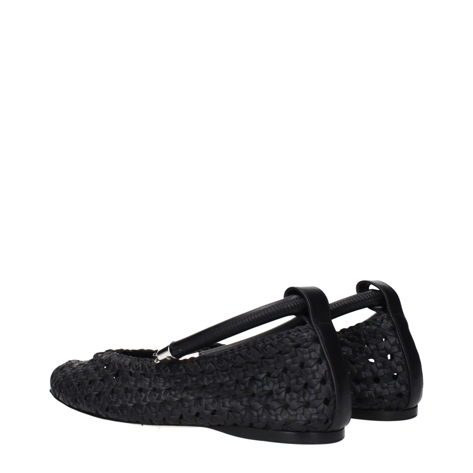Max Mara Black Leather Ballet Flats