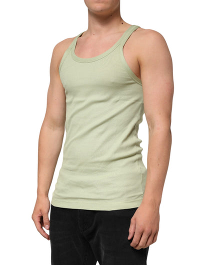 Dolce & Gabbana Light Green Tank Sleeveless Men Men T-shirt