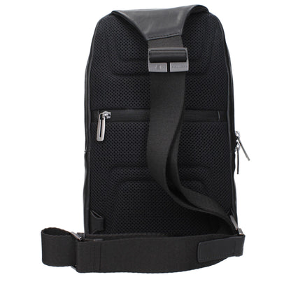 Piquadro Black Leather Crossbody Bag