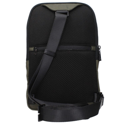 Piquadro Green Fabric Crossbody Bag