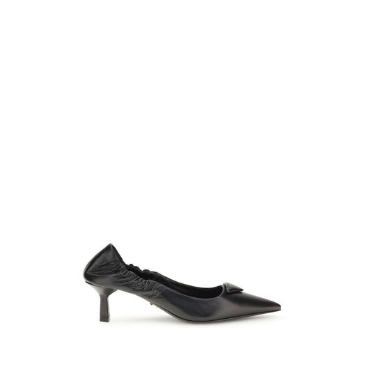 Prada Leder-Logo-Pumps