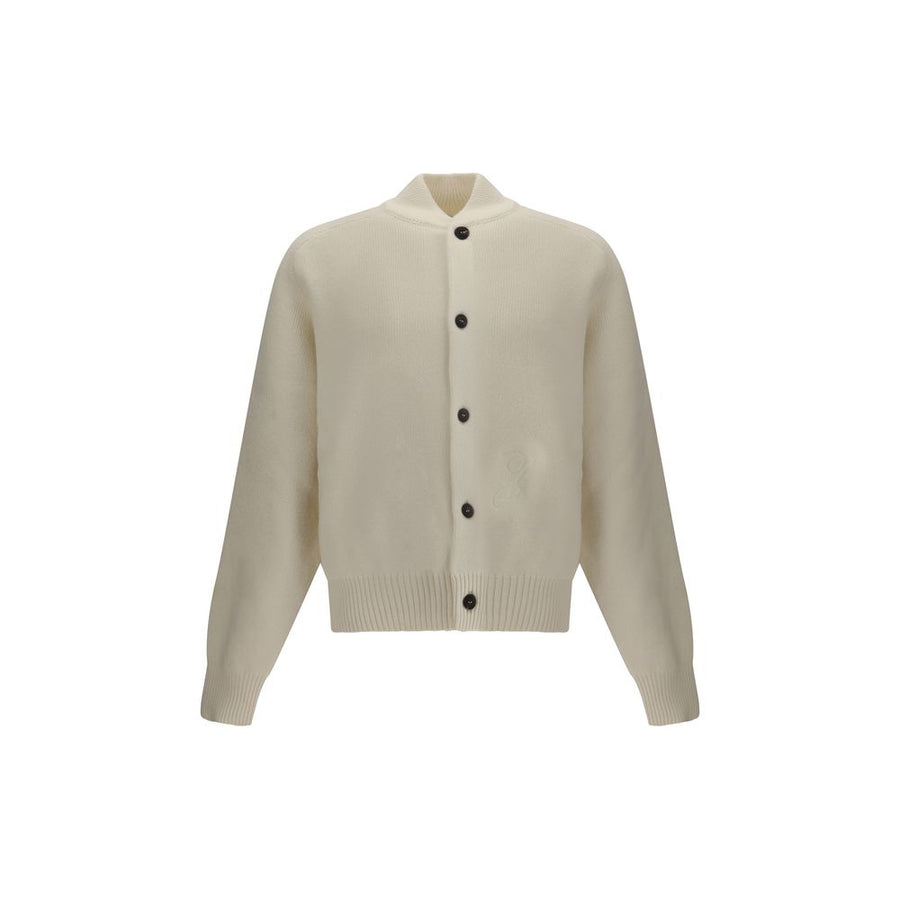 Jacquemus White Fleece Wool Cardigan