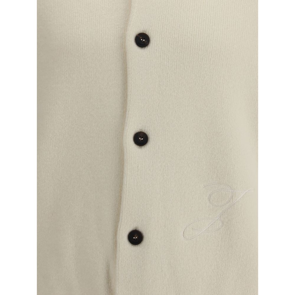 Jacquemus White Fleece Wool Cardigan