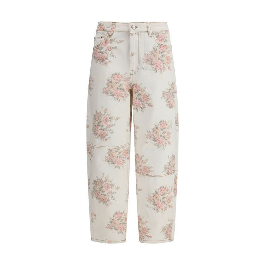 Ganni Stary Jeans mit Blumendruck