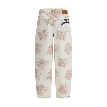 Ganni Stary Jeans mit Blumendruck