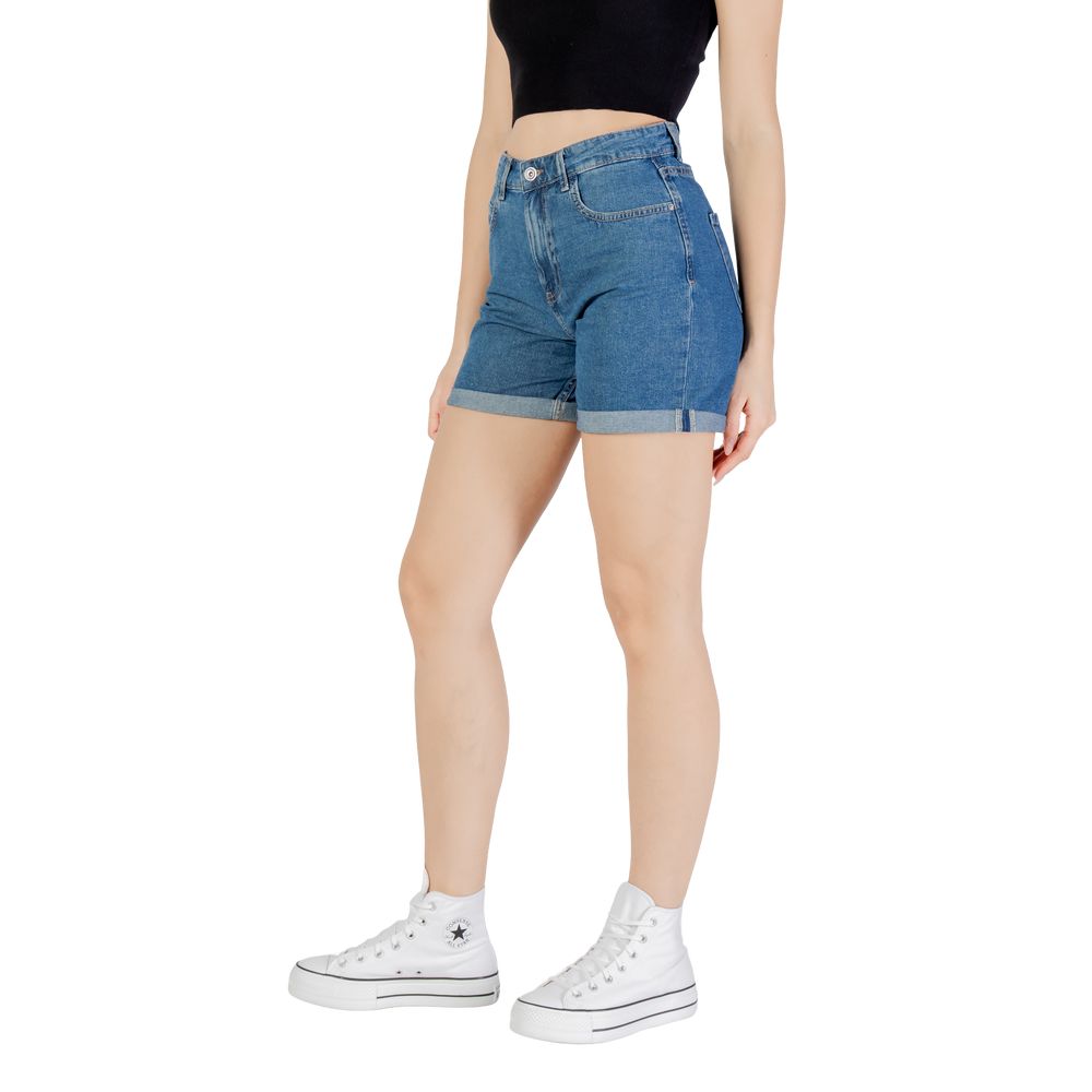 Only – Blaue Baumwollshorts