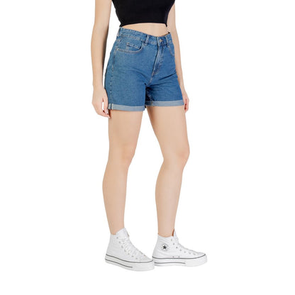 Only – Blaue Baumwollshorts