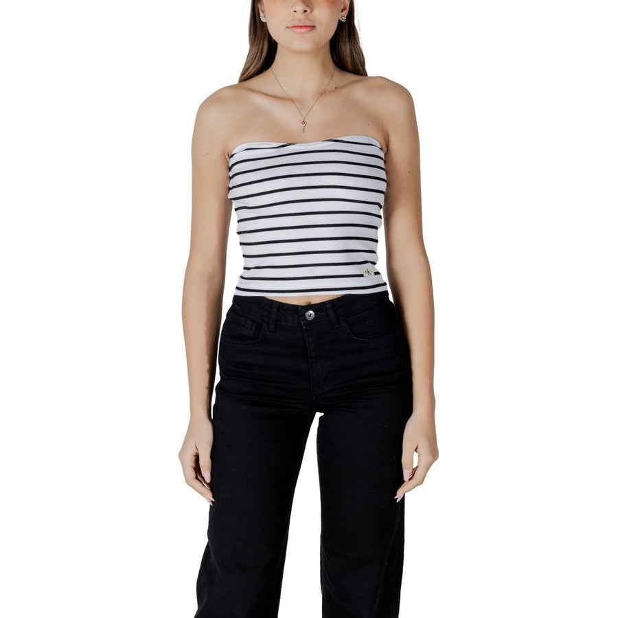 Calvin Klein Jeans White Recycled Cotton Top