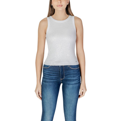 Guess – Weißes Baumwoll-Tanktop