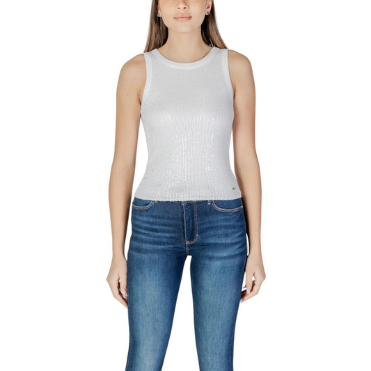 Guess – Weißes Baumwoll-Tanktop