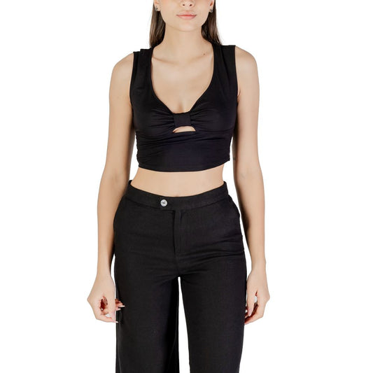 Only – Schwarzes Viskose-Top
