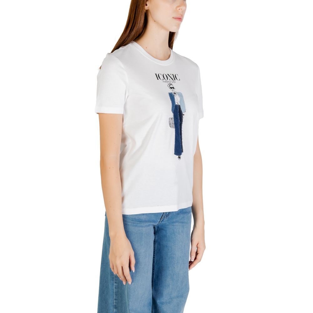 Only – Blaues T-Shirt aus Bio-Baumwolle