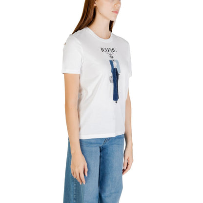 Only – Blaues T-Shirt aus Bio-Baumwolle