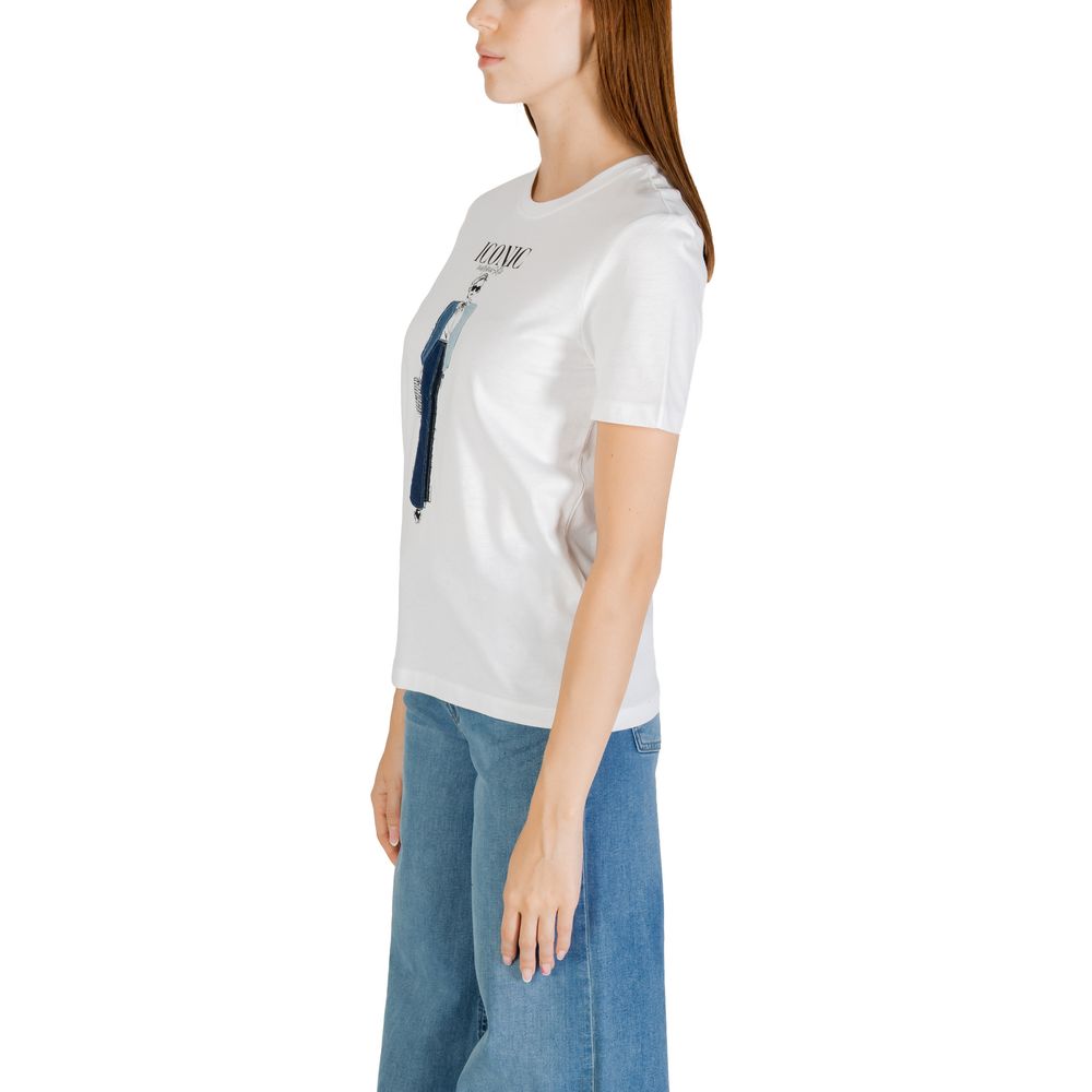 Only – Blaues T-Shirt aus Bio-Baumwolle