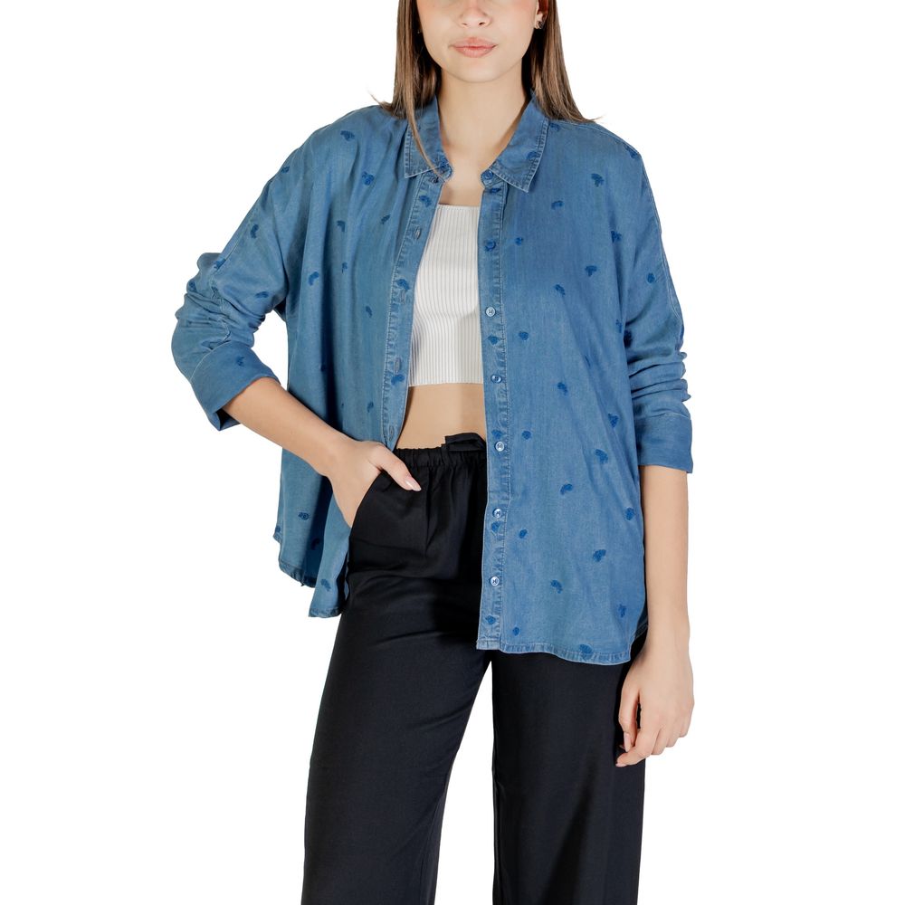 Only Blaue Tencel-Bluse