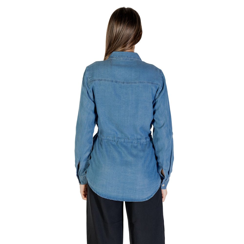 Only Blaue Tencel-Bluse