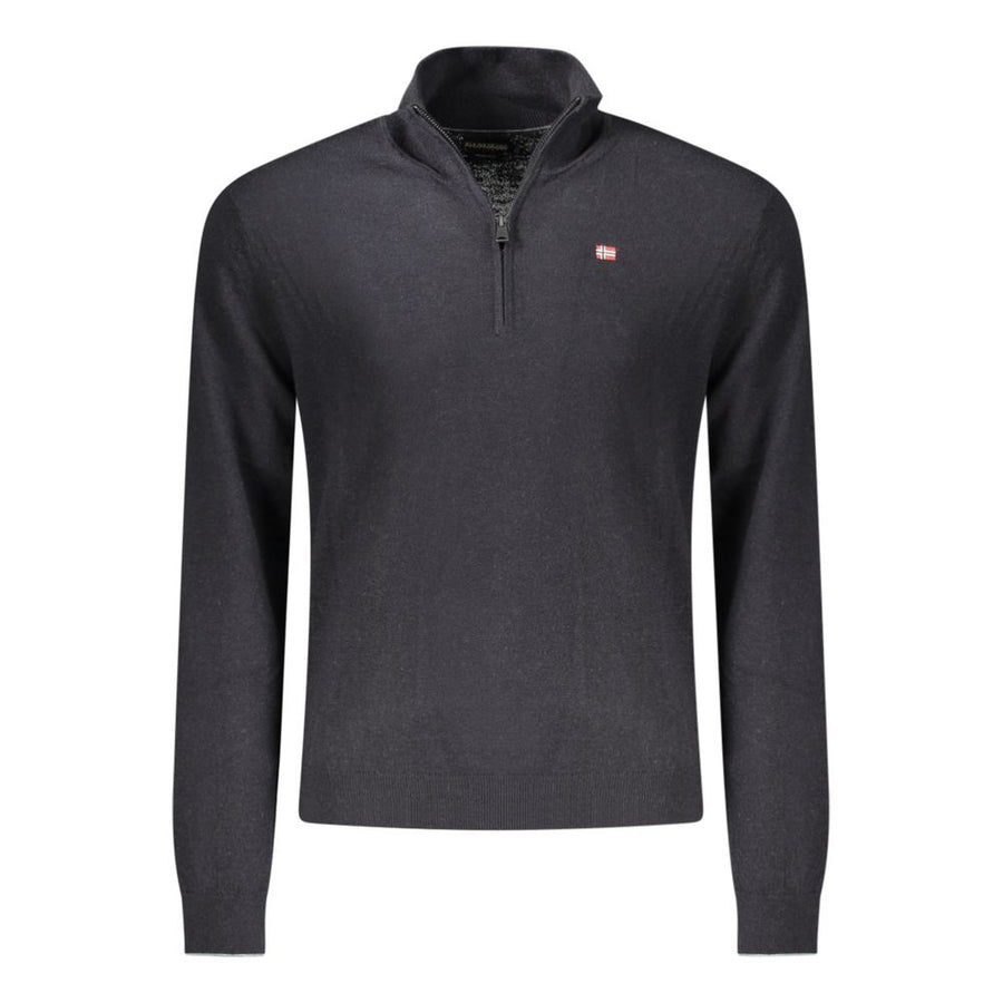 Napapijri Black Wool Men Sweater
