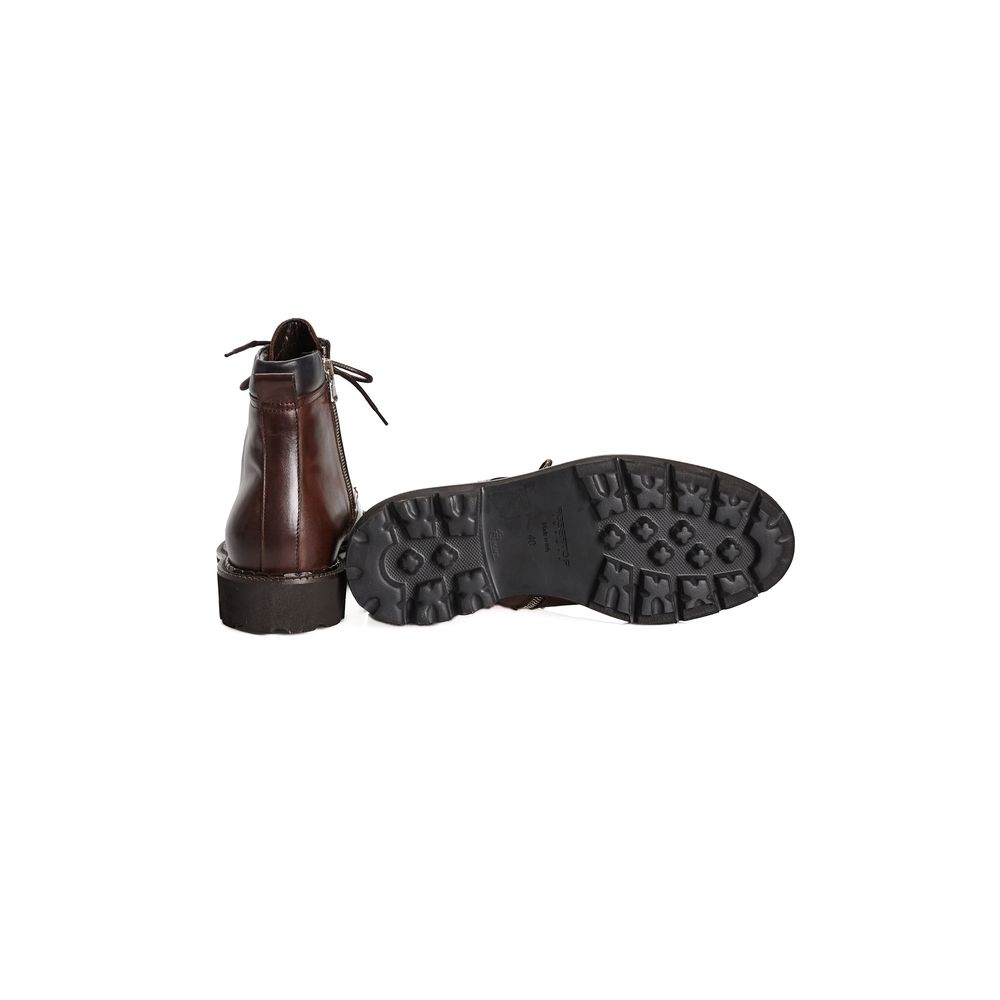 Roberto Pepe Luxus-Herrenstiefel aus braunem Kalbsleder