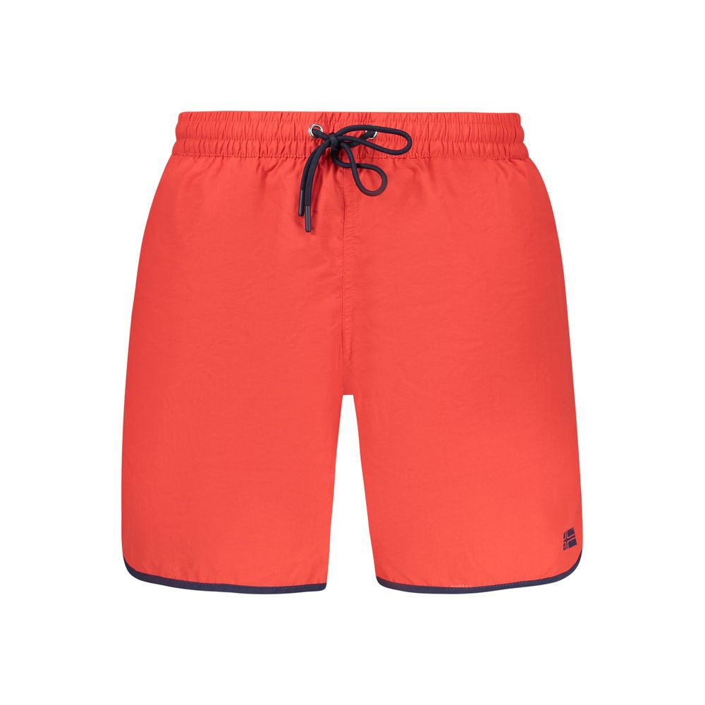 Norway 1963 Rosso Poliammide Men's Swim Boxer