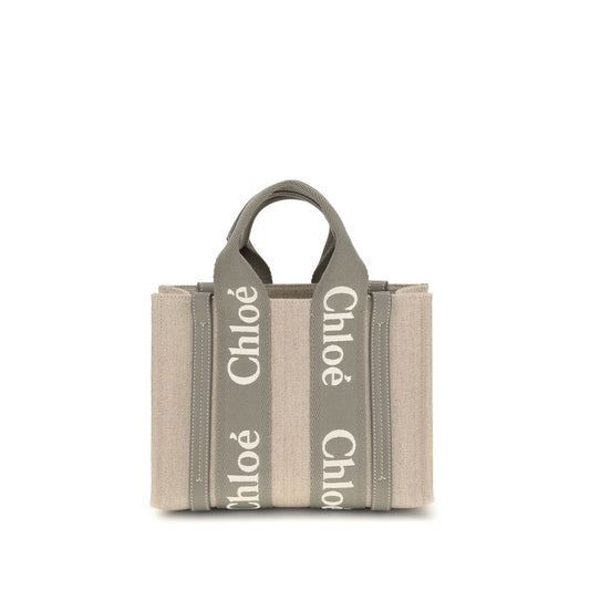 Chloé Beige Linen Handbag