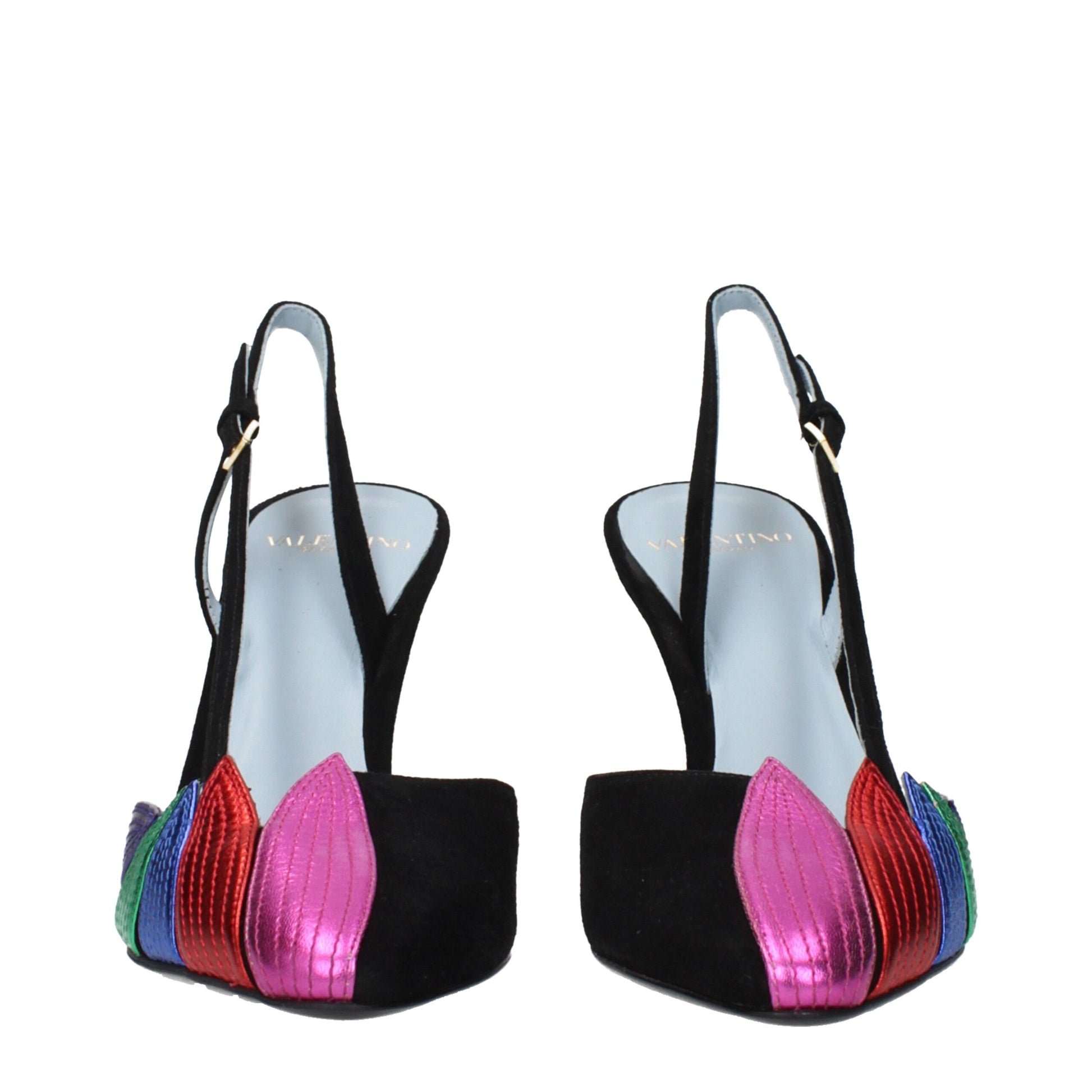 Valentino Garavani Black Leather High Heel Pumps