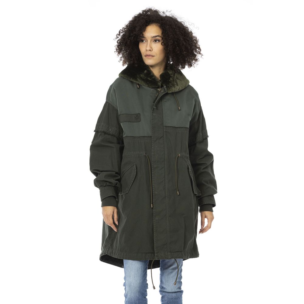 Mr&amp;Mrs Italy Damenparka aus grüner Baumwolle