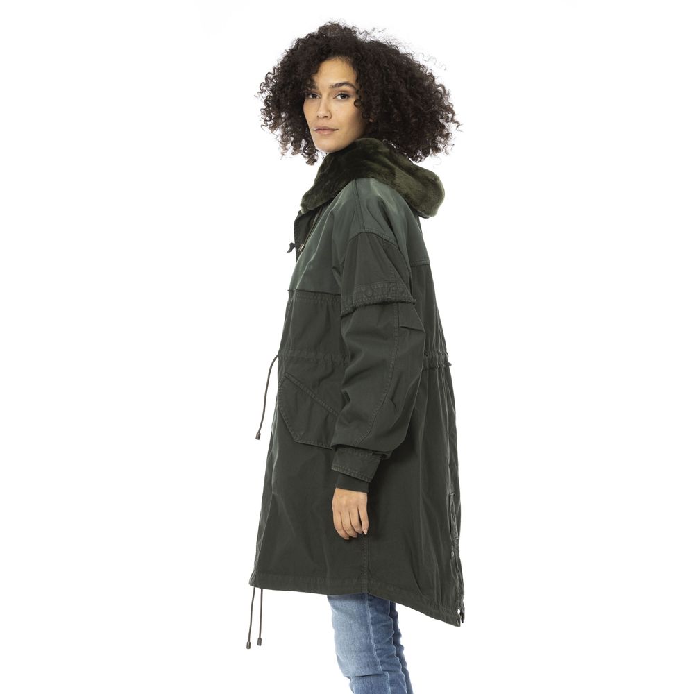 Mr&amp;Mrs Italy Damenparka aus grüner Baumwolle