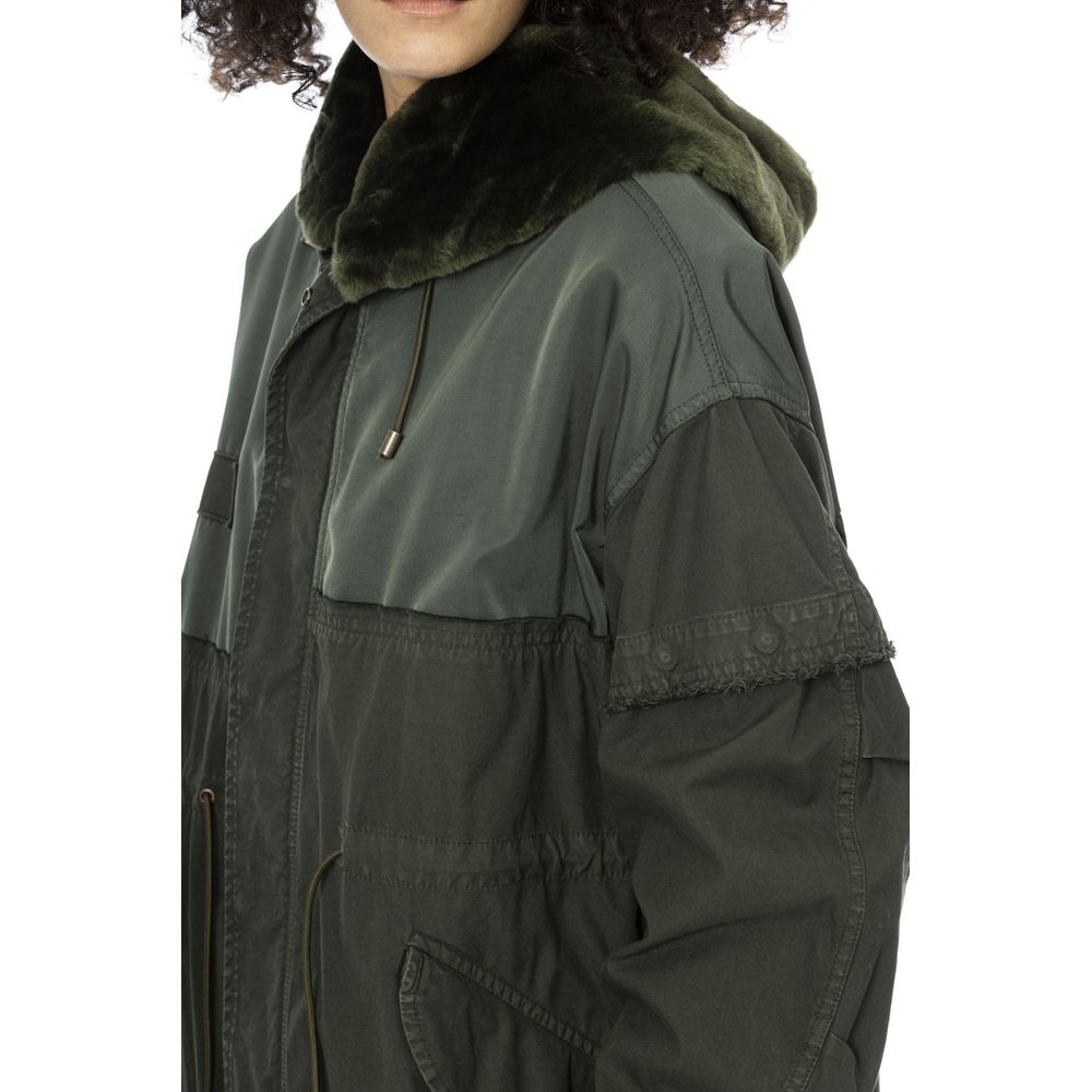 Mr&amp;Mrs Italy Damenparka aus grüner Baumwolle