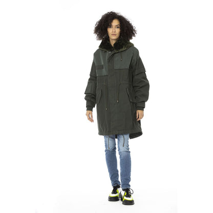 Mr&amp;Mrs Italy Damenparka aus grüner Baumwolle