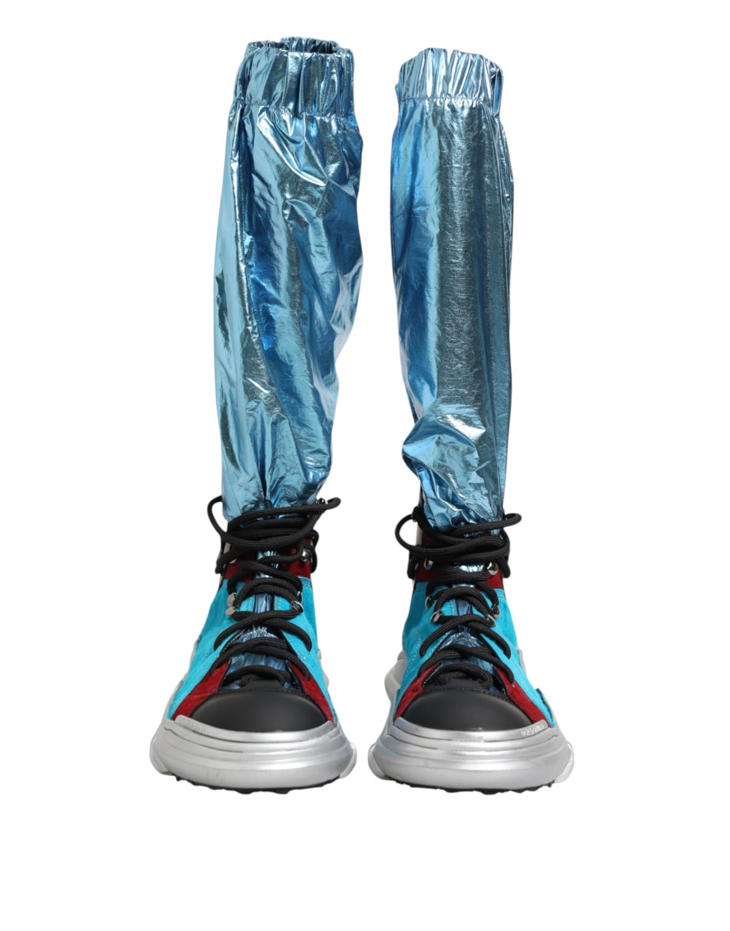 Dolce &amp; Gabbana – Overknee-Socken mit Schnürung in Blau für Herren