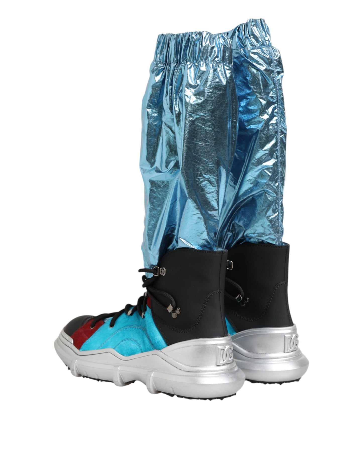 Dolce &amp; Gabbana – Overknee-Socken mit Schnürung in Blau für Herren