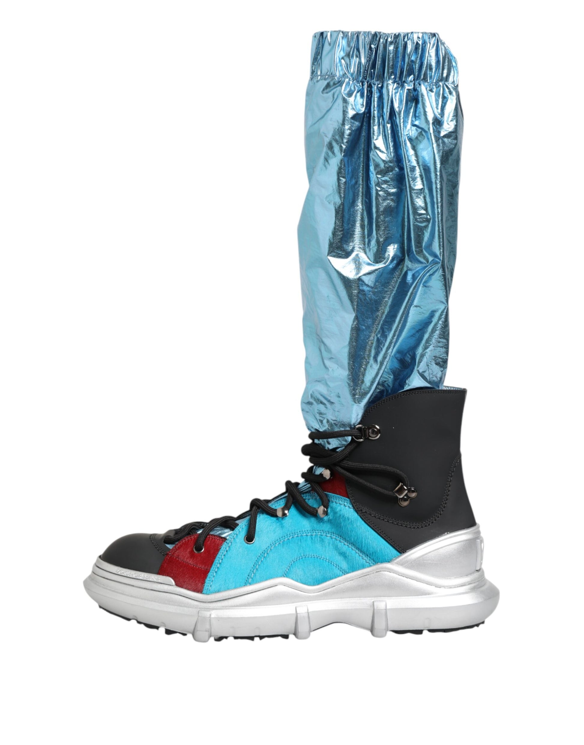 Dolce &amp; Gabbana – Overknee-Socken mit Schnürung in Blau für Herren