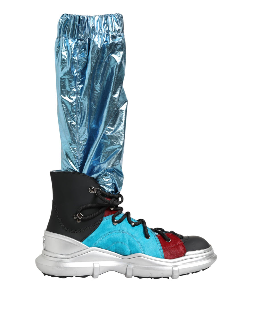 Dolce & Gabbana – Overknee-Socken mit Schnürung in Blau für Herren