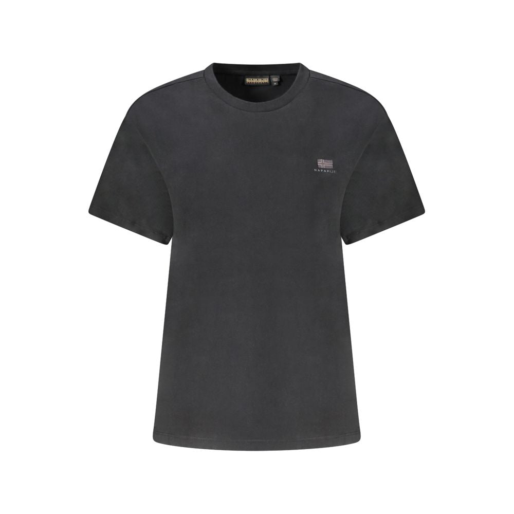 Schwarzes Baumwoll-T-Shirt von Napapijri