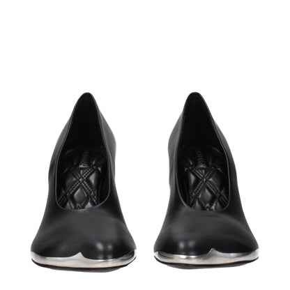 Burberry Black Leather High Heel Pumps