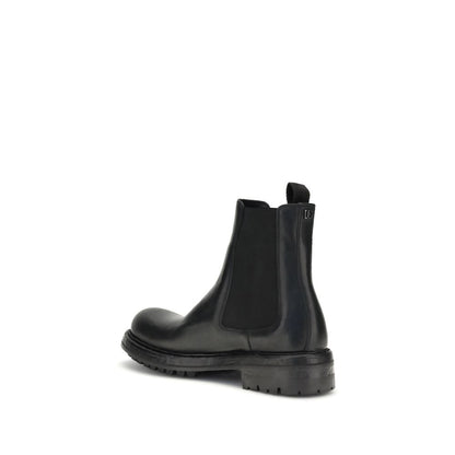 Dolce & Gabbana Black Calf Leather Bos Taurus Chelsea Boots