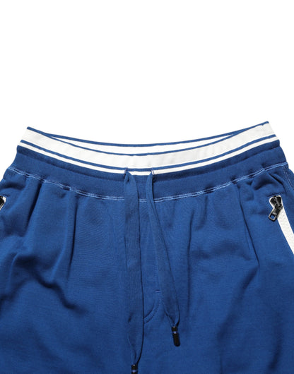 Dolce &amp; Gabbana – Blaue Bermuda-Jogginghose aus Baumwollmischung