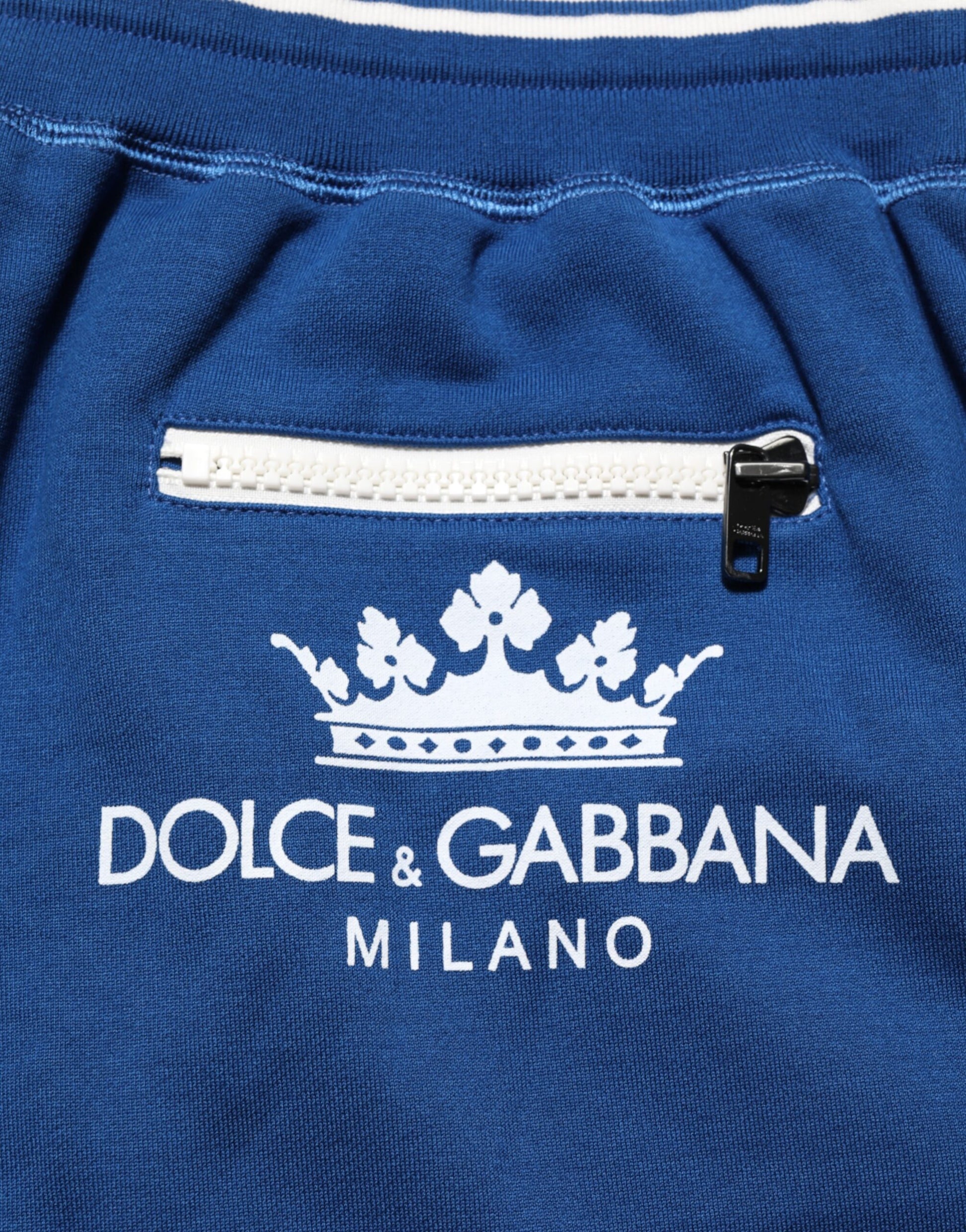 Dolce &amp; Gabbana – Blaue Bermuda-Jogginghose aus Baumwollmischung