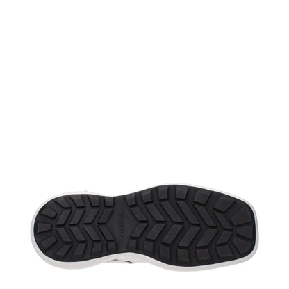 Jil Sander White Leather Slip-On Loafers