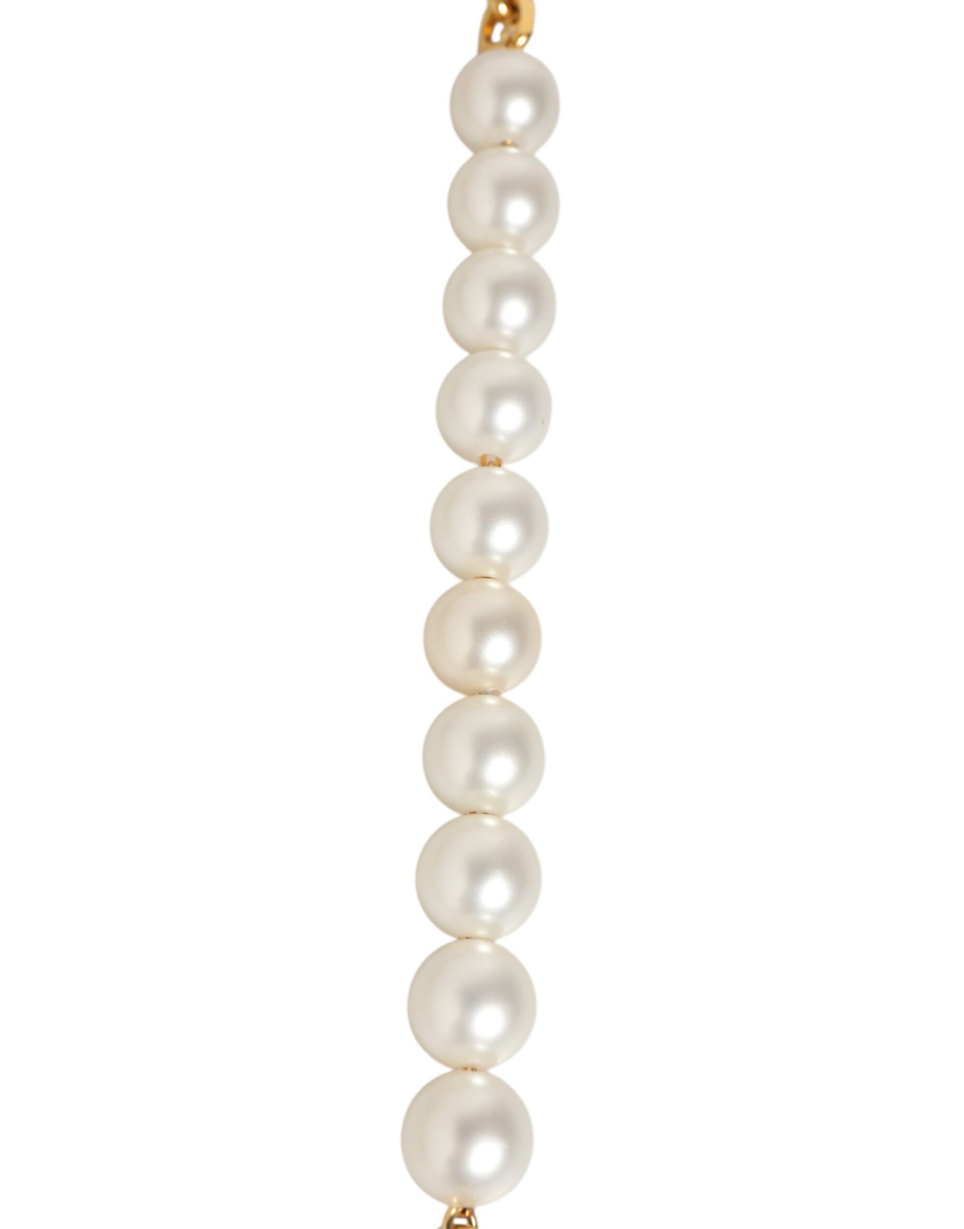 Dolce &amp; Gabbana Schwarzes Leder Gold Kette Tasche Zubehör Schultergurt