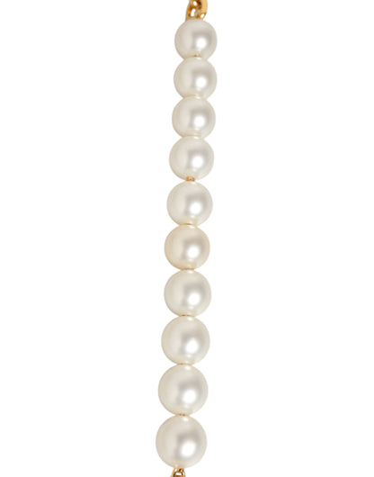 Dolce &amp; Gabbana Schwarzes Leder Gold Kette Tasche Zubehör Schultergurt