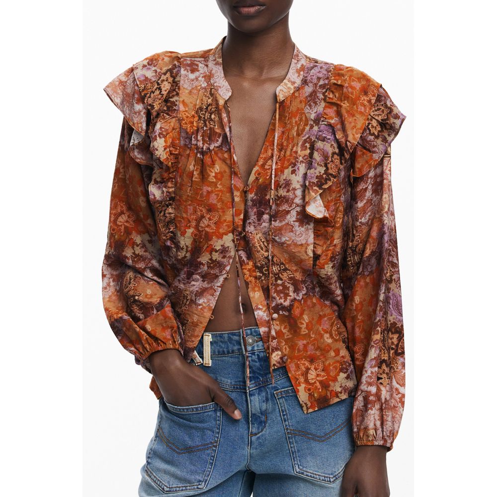 Desigual Orange Viscose Women Shirt