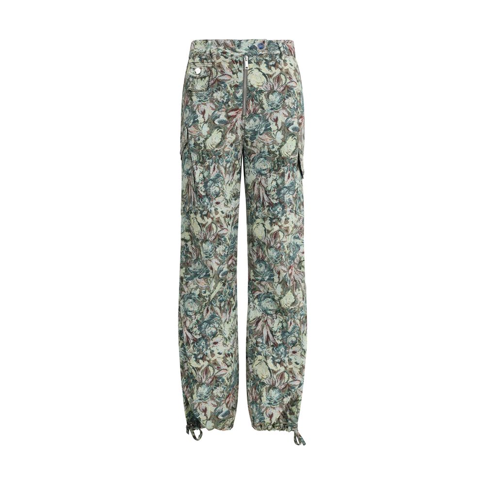 Ganni Bedruckte Hose aus Stretch-Baumwolle