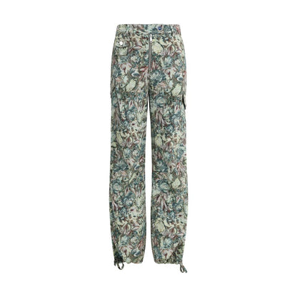 Ganni Bedruckte Hose aus Stretch-Baumwolle