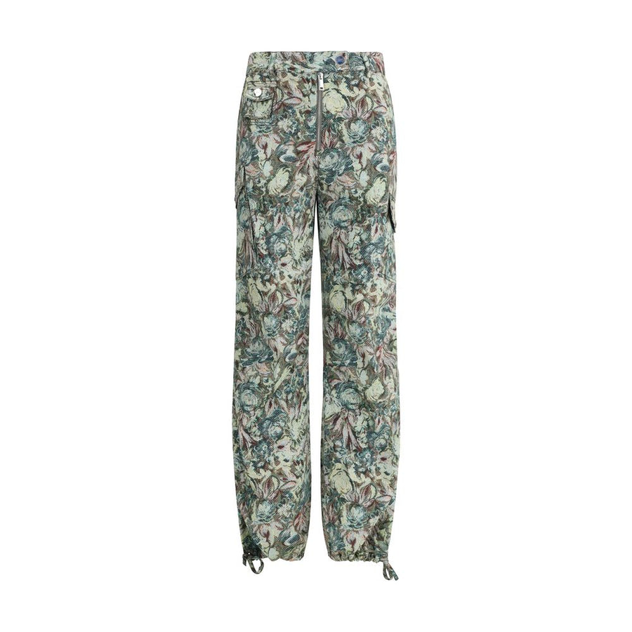 Ganni Bedruckte Hose aus Stretch-Baumwolle