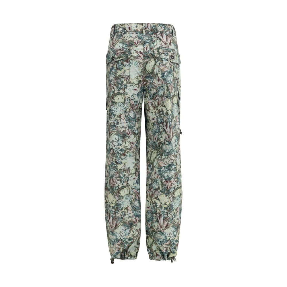 Ganni Bedruckte Hose aus Stretch-Baumwolle