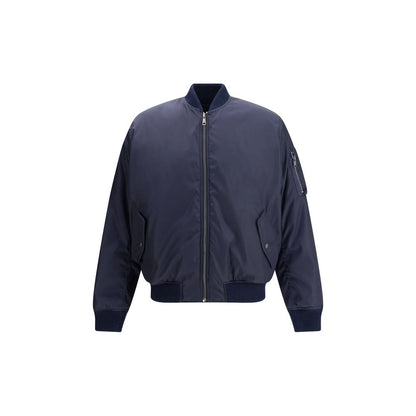 Prada Bomberjacke mit Rippstrickkragen
